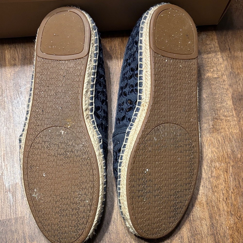 Michael Kors Dark Blue Eyelet Espadrilles - Picture 4 of 5